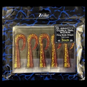 Z-S GRAVITYY WORM 3INCH CURLY TAIL 95mm